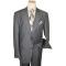 Steve Harvey Classic Collection Charcoal Grey/White Pinstripes Super 120's Suit 6709